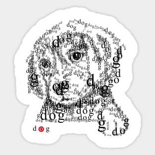 Font illustration "dog" Sticker